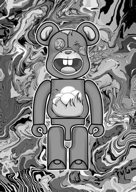 Black and white bearbrick