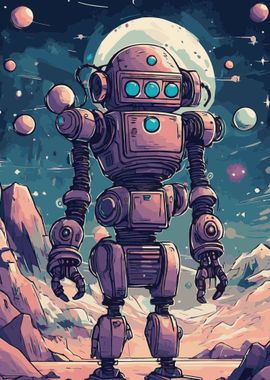 Cute Robot Fantasy Space 2