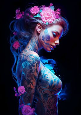 Floral Cyberpunk Girl