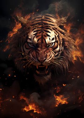 Wild Fire Tiger Head Cat