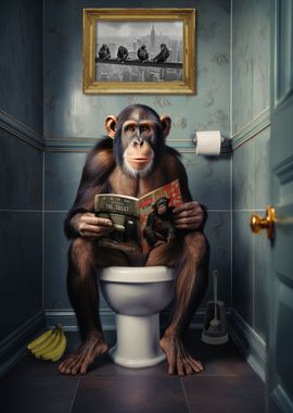 Monkey on the Toilet