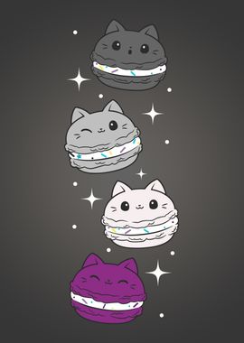 Subtle Asexual Pride Cat