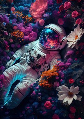 Astronaut Flower Planet