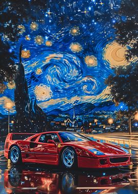 Ferrari F40 Starry Night