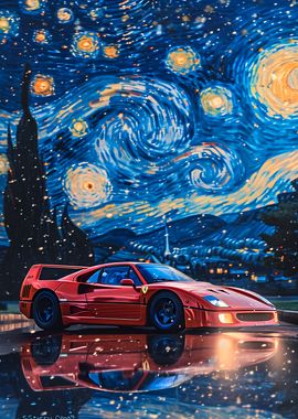 Ferrari F40 Starry Night