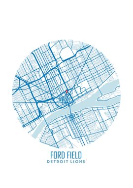 Ford Field Stadium Map