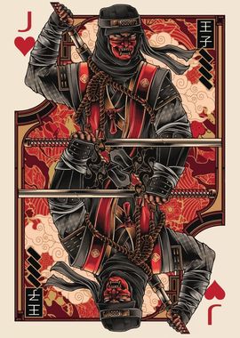 Samurai Playing Card