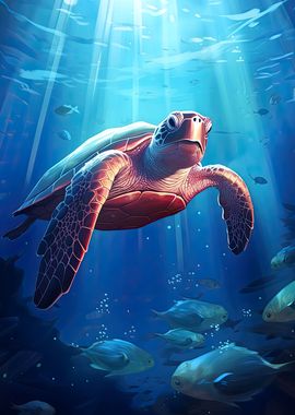 Turtle Sea Animals 