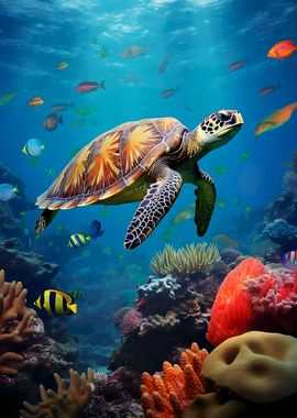 Turtle Sea Animals 