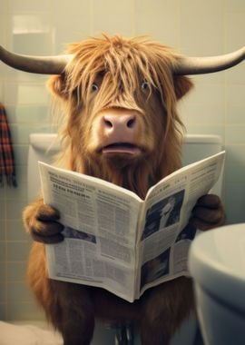 Highland Cow Toilet