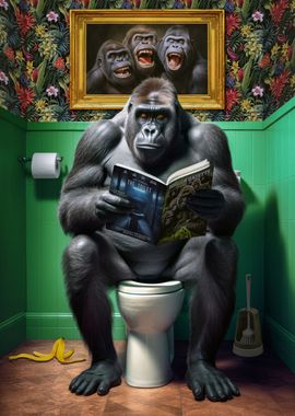 Gorilla on the Toilet