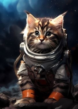 Astronaut Maine Coon Cat