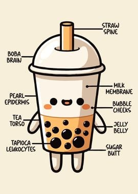 Boba Bubble Tea Anatomy