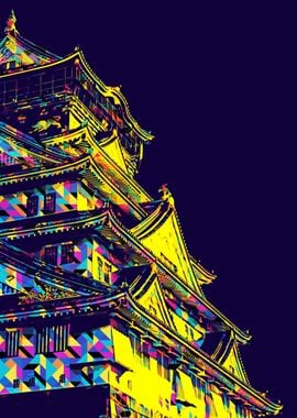 Japanese Castle Pop Art