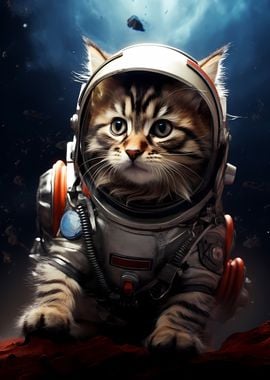 Astronaut Maine Coon Cat