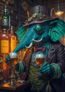 Surreal Pub Beer Elephant