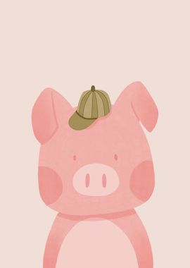 Cute Piglet Illustration 