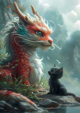 Fantasy Kitten Dragon Cat