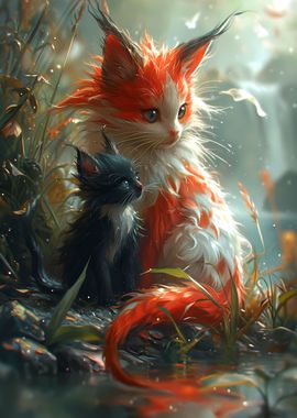 Fantasy Kitten Dragon Cat