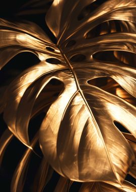 Elegant Leaf Dark Gold