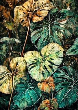 Tropical leaves