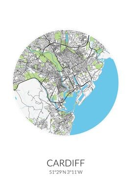 Cardiff Circle City Map