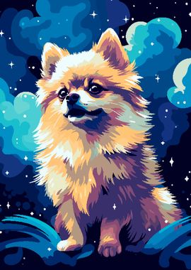 Cute Pomeranian Pixel Art