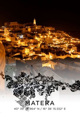 Matera City Map White