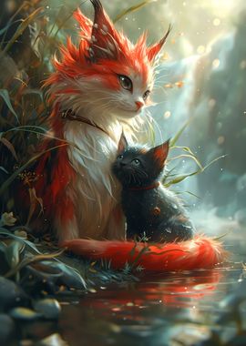 Fantasy Cat Dragon Kitten