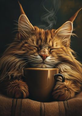 Maine Coon Coffee Cat