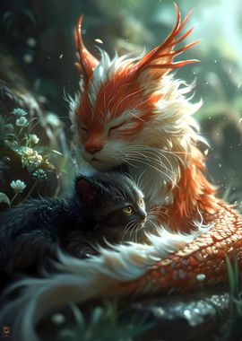 Fantasy Cat Dragon Kitten