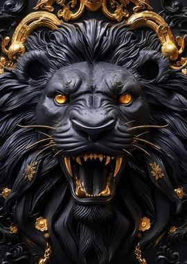 Black Golden Lion Roar