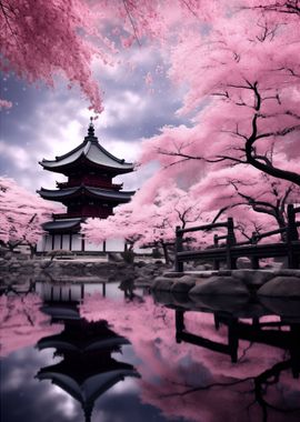 Japanese Sakura Landscape