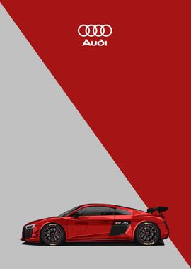 audi r8 red