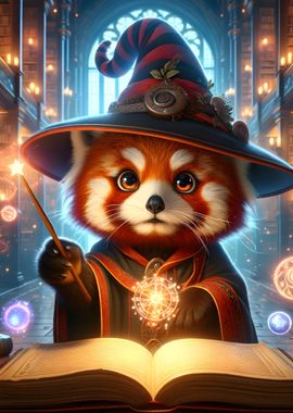 Red Panda Wizard Magic