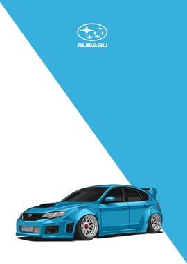 subaru impreza wrx blue 2