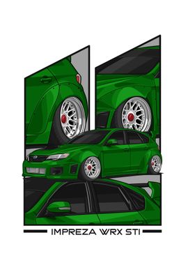 subaru impreza wrx green