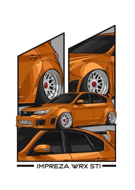 subaru impreza wrx orange