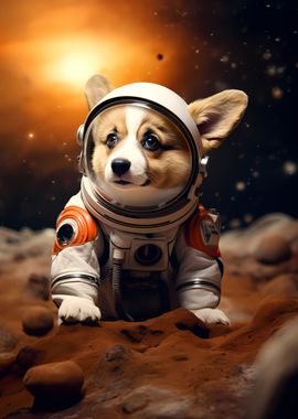 Astronaut Corgi Dog Puppy