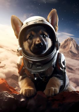 Astronaut German Shepherd