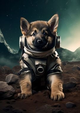 Astronaut German Shepherd