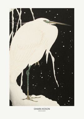 Heron In The Snow