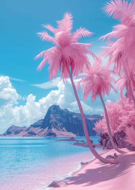 vaporwave beach