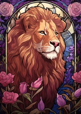 Lion Art Nouveau