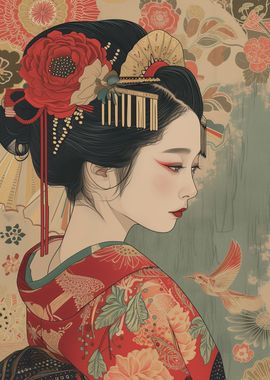 Beautiful Geisha Poster