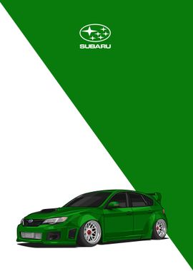 subaru impreza wrx green