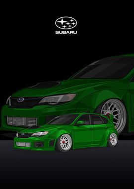 subaru impreza wrx green