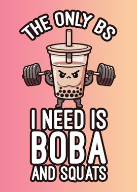 Boba and Squats Funny Gym