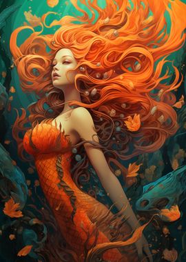 Mermaid in Orange