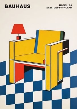 bauhaus chair wall art